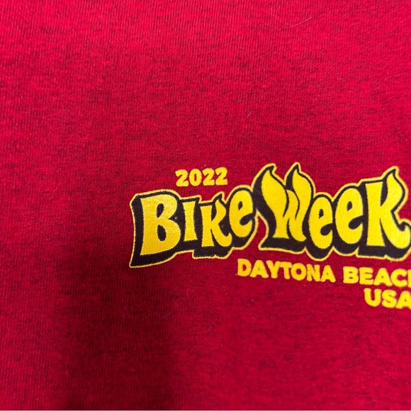 Bike week Daytona beach 2022 eagle red tshirt graphic decal rider motorcycle - Picture 4 of 8
